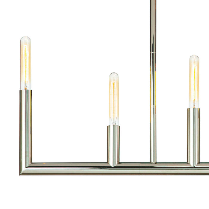 Regina Andrew - 16-1312PN - Six Light Linear Chandelier - Wolfe - Polished Nickel