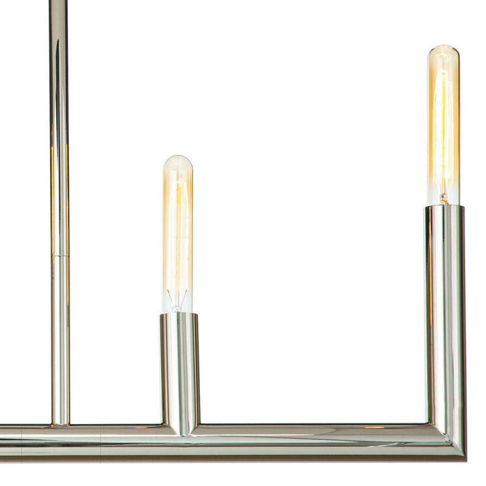 Regina Andrew - 16-1312PN - Six Light Linear Chandelier - Wolfe - Polished Nickel