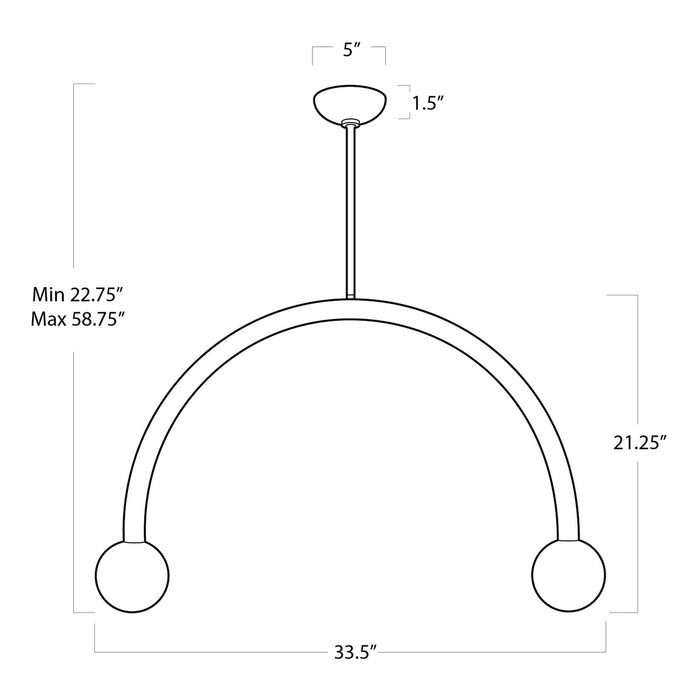 Regina Andrew - 16-1317NB - LED Pendant - Happy - Natural Brass