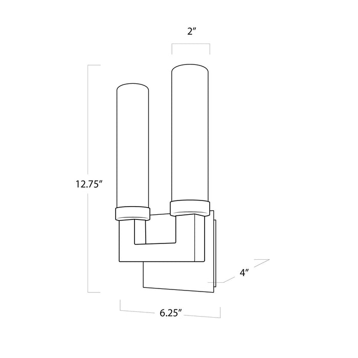 Regina Andrew - 17-1023 - Two Light Outdoor Wall Sconce - Montecito - Black