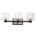 Artcraft - AC11693NB - Three Light Vanity - Lyndon - Black and Brushed Nickel