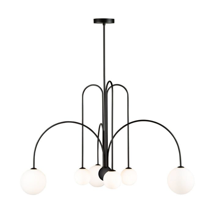 Artcraft - AC6656BK - LED Chandelier - Comet - Semi Matte Black