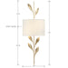 Crystorama - 501-GA - Two Light Wall Sconce - Broche - Antique Gold