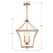 Crystorama - 516-GA - Four Light Mini Chandelier - Broche - Antique Gold