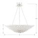 Crystorama - 519-MT - Eight Light Chandelier - Broche - Matte White