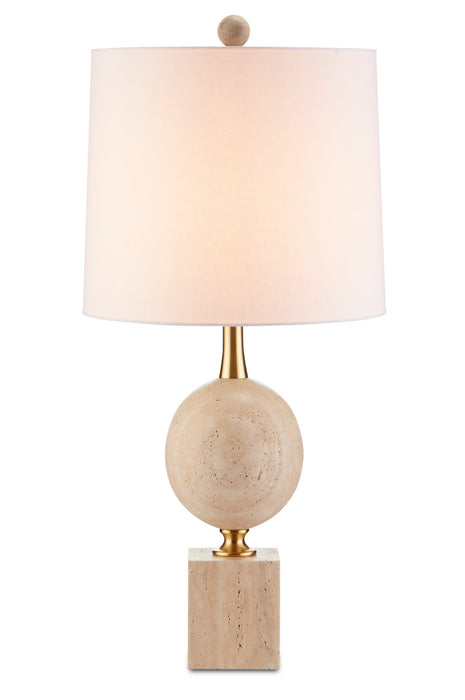 Currey and Company - 6000-0718 - One Light Table Lamp - Adorno - Natural/Beige/Antique Brass