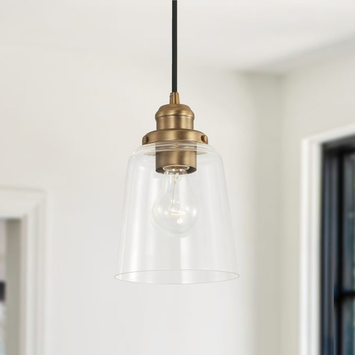 Capital Lighting - 3718AD-135 - One Light Pendant - Fallon - Aged Brass