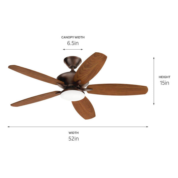 Kichler - 330163SNB - 52"Ceiling Fan - Renew Designer - Satin Natural Bronze