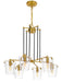 Varaluz - 351C06BLSB - Six Light Chandelier - Arlo - Black/Satin Brass