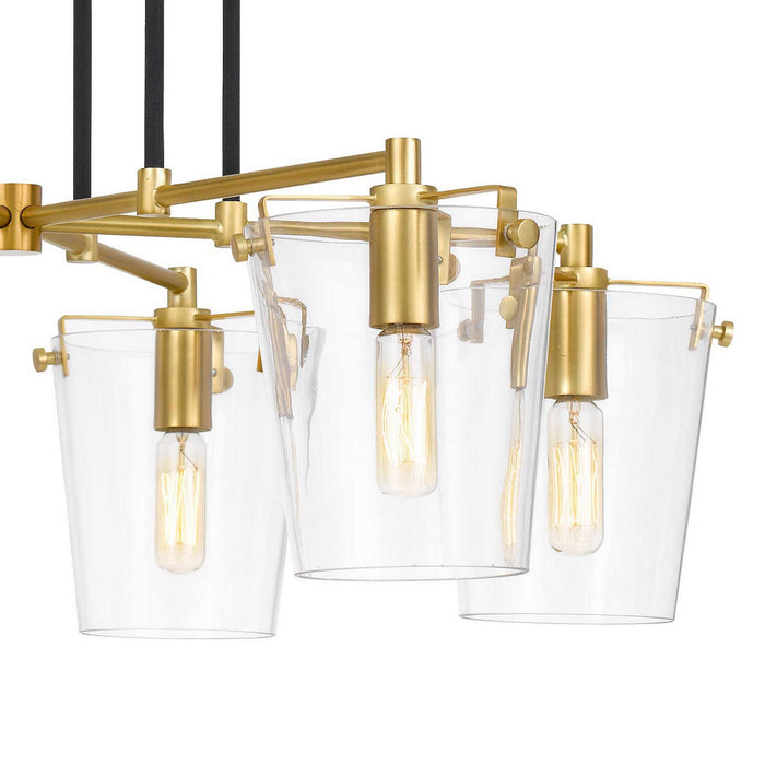 Varaluz - 351C06BLSB - Six Light Chandelier - Arlo - Black/Satin Brass