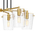 Varaluz - 351C06BLSB - Six Light Chandelier - Arlo - Black/Satin Brass