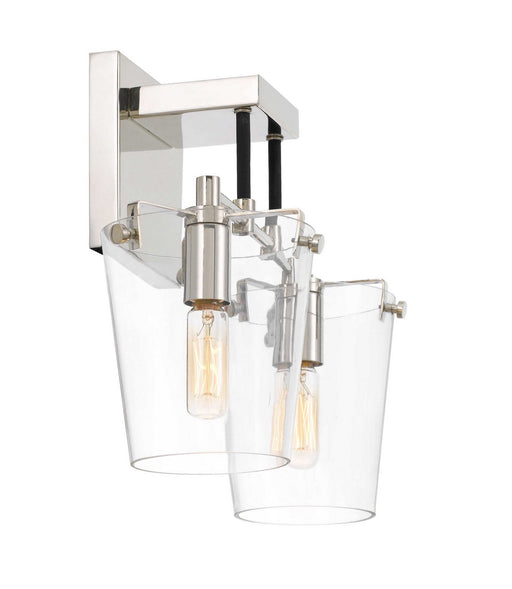 Varaluz - 351K02BLPN - Two Light Wall Sconce - Arlo - Black/Polished Nickel