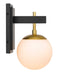 Varaluz - 352B01BLSB - One Light Bath - Allie - Black/Satin Brass