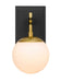 Varaluz - 352B01BLSB - One Light Bath - Allie - Black/Satin Brass