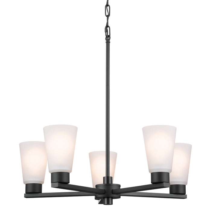 Kichler - 52436BK - Five Light Chandelier - Stamos - Black