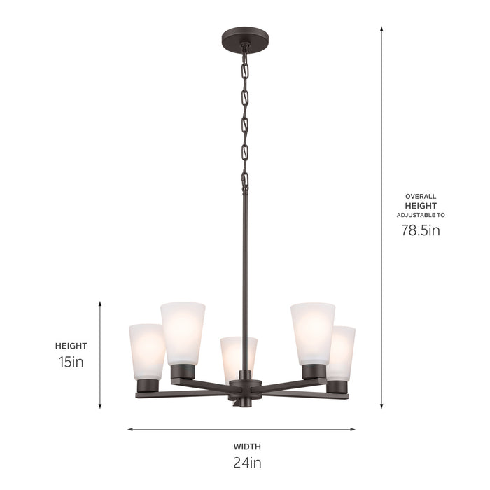 Kichler - 52436OZ - Five Light Chandelier - Stamos - Olde Bronze