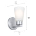 Kichler - 52437NI - One Light Wall Sconce - Stamos - Brushed Nickel