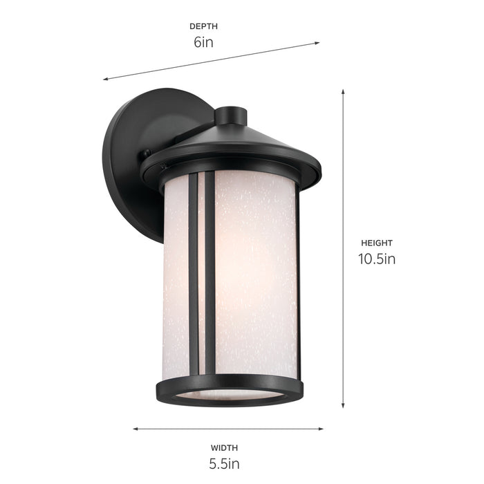 Kichler - 59098BK - One Light Outdoor Wall Mount - Lombard - Black