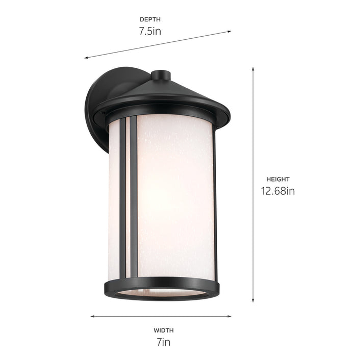 Kichler - 59099BK - One Light Outdoor Wall Mount - Lombard - Black