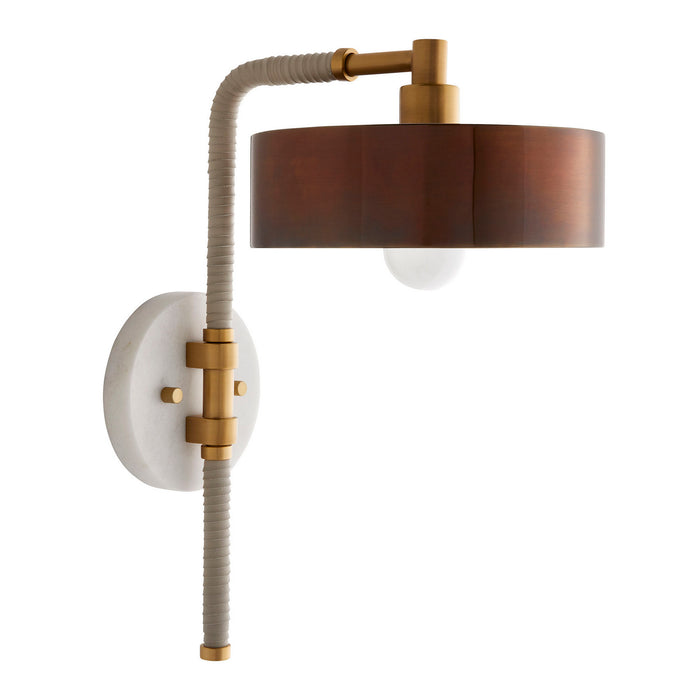 Arteriors - 49176 - One Light Wall Sconce - Aaron - Heritage Brass