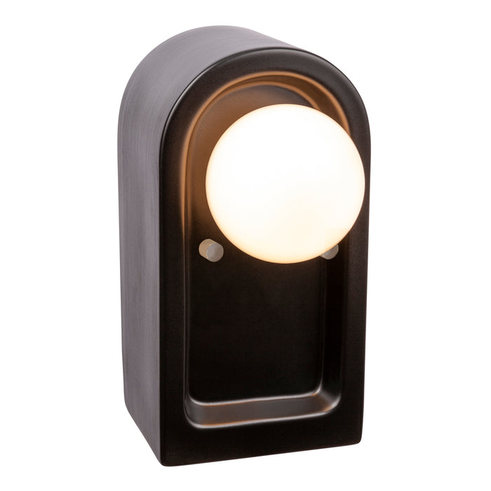 Justice Designs - CER-3010-CRB - One Light Wall Sconce - Ambiance Collection - Carbon - Matte Black