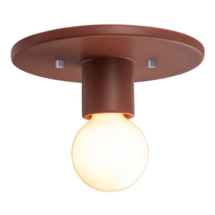 Justice Designs - CER-6275-CLAY - One Light Flush-Mount - Radiance Collection - Canyon Clay