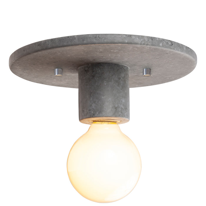 Justice Designs - CER-6275-CONC - One Light Flush-Mount - Radiance Collection - Concrete