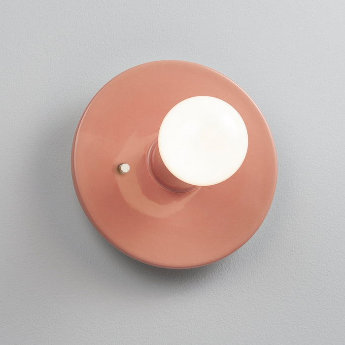 Justice Designs - CER-6280-BSH - One Light Wall Sconce - Ambiance Collection - Gloss Blush