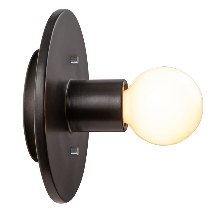 Justice Designs - CER-6280-CRB - One Light Wall Sconce - Ambiance Collection - Carbon - Matte Black