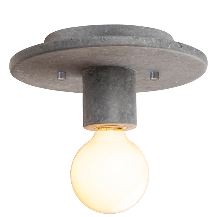 Justice Designs - CER-6285-CONC - One Light Flush-Mount - Radiance Collection - Concrete