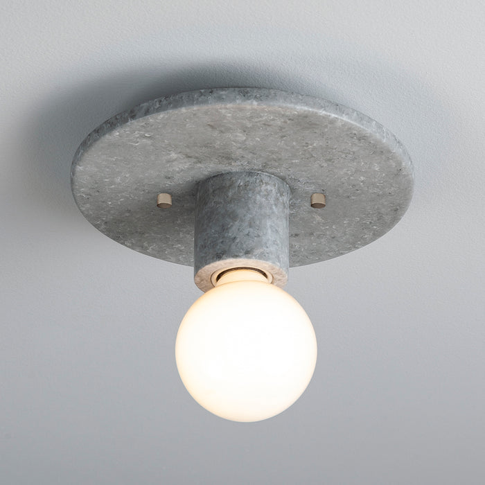 Justice Designs - CER-6285-CONC - One Light Flush-Mount - Radiance Collection - Concrete