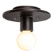 Justice Designs - CER-6285-CRB - One Light Flush-Mount - Radiance Collection - Carbon - Matte Black