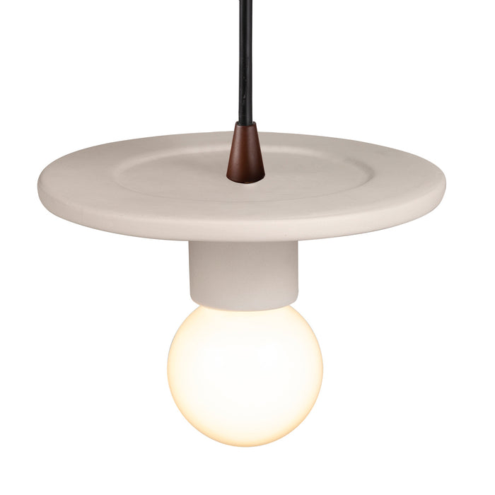 Justice Designs - CER-6320-BIS-DBRZ-BKCD - One Light Pendant - Radiance - Bisque