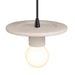 Justice Designs - CER-6320-BIS-MBLK-BKCD - One Light Pendant - Radiance - Bisque