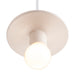 Justice Designs - CER-6320-BIS-MBLK-WTCD - One Light Pendant - Radiance - Bisque