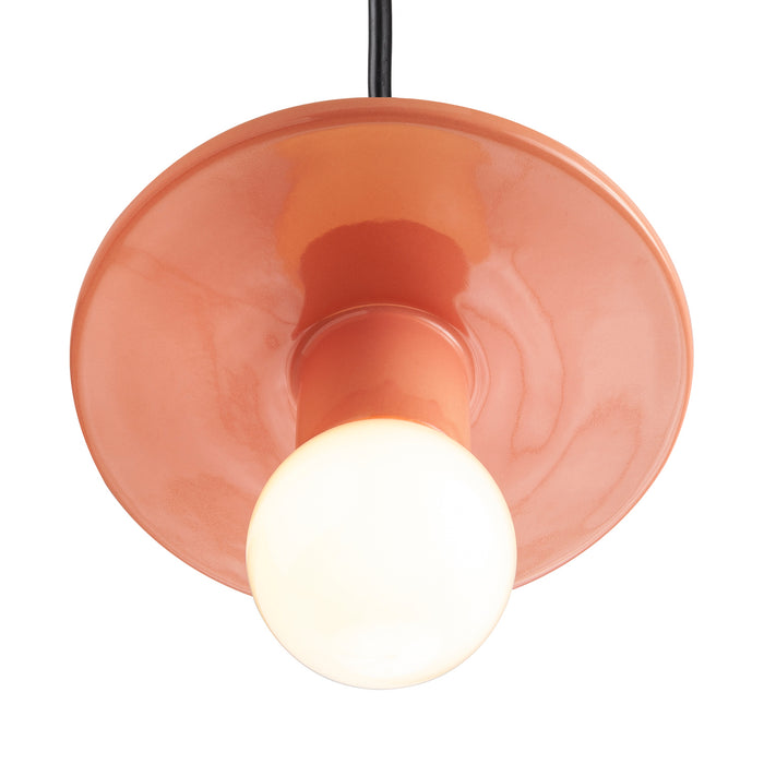 Justice Designs - CER-6320-BSH-CROM-BKCD - One Light Pendant - Radiance - Gloss Blush