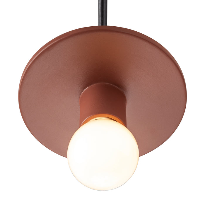 Justice Designs - CER-6320-CLAY-DBRZ-BKCD - One Light Pendant - Radiance - Canyon Clay