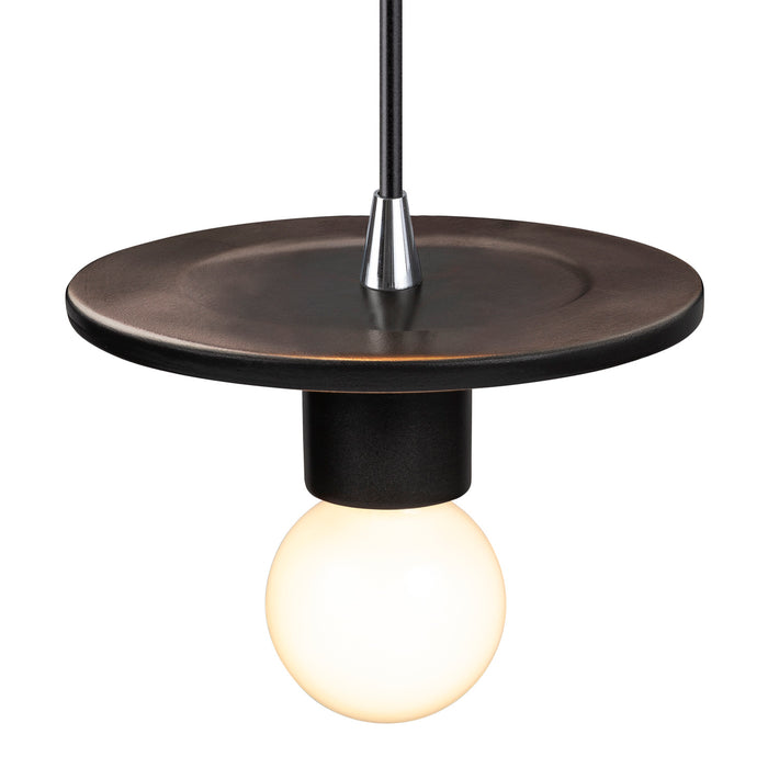 Justice Designs - CER-6320-CRB-CROM-BKCD - One Light Pendant - Radiance - Carbon - Matte Black