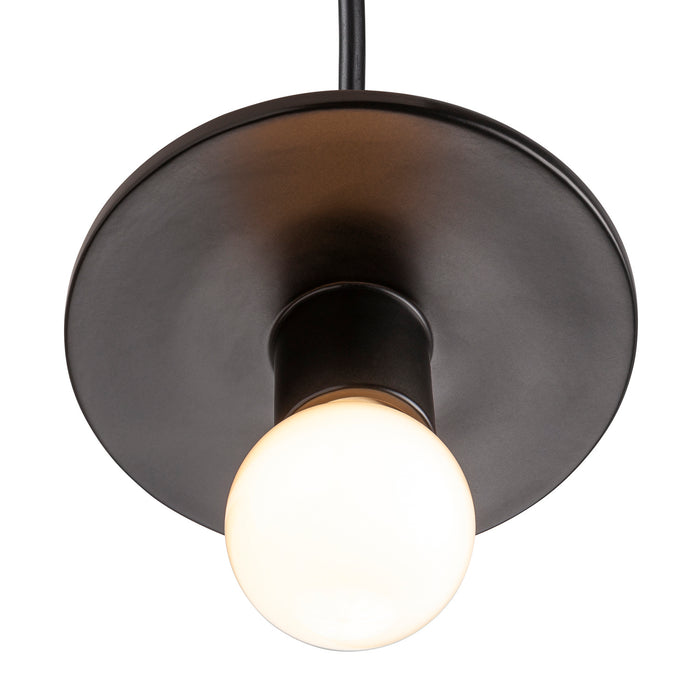 Justice Designs - CER-6320-CRB-CROM-BKCD - One Light Pendant - Radiance - Carbon - Matte Black