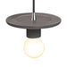 Justice Designs - CER-6320-GRY-CROM-BKCD - One Light Pendant - Radiance - Gloss Grey