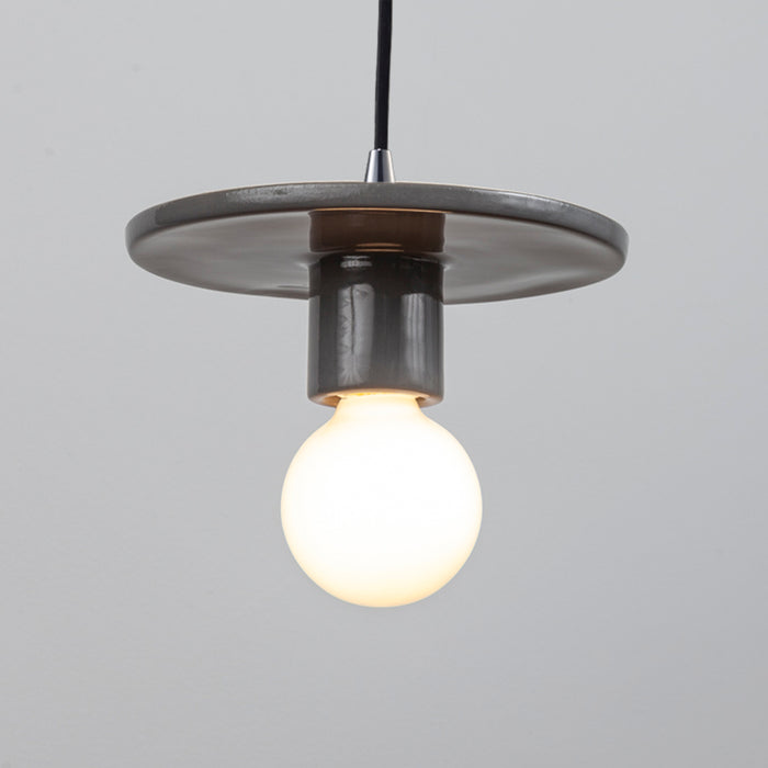 Justice Designs - CER-6320-GRY-CROM-BKCD - One Light Pendant - Radiance - Gloss Grey