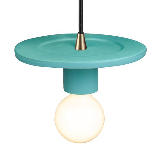 Justice Designs - CER-6320-RFPL-ABRS-BKCD - One Light Pendant - Radiance - Reflecting Pool