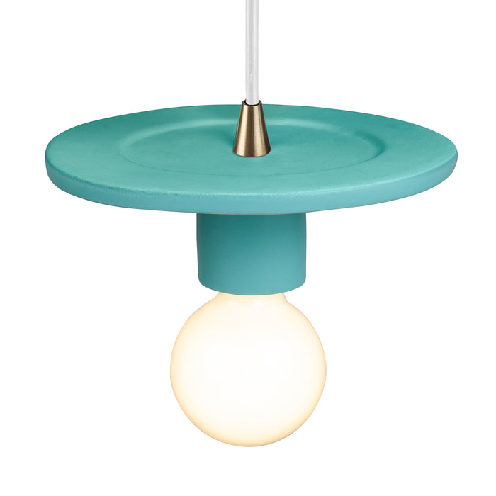 Justice Designs - CER-6320-RFPL-ABRS-WTCD - One Light Pendant - Radiance - Reflecting Pool