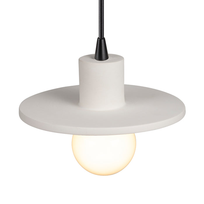 Justice Designs - CER-6325-BIS-MBLK-BKCD - One Light Pendant - Radiance - Bisque