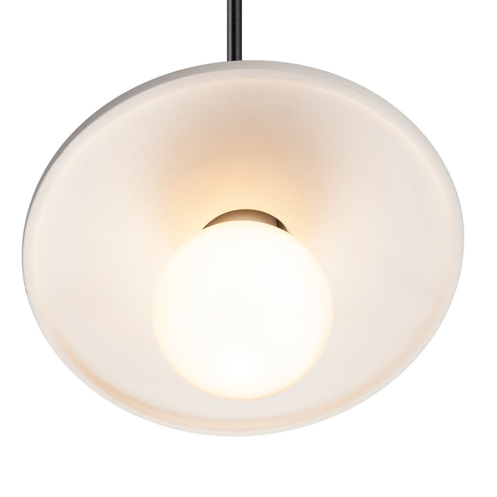 Justice Designs - CER-6325-BIS-MBLK-BKCD - One Light Pendant - Radiance - Bisque