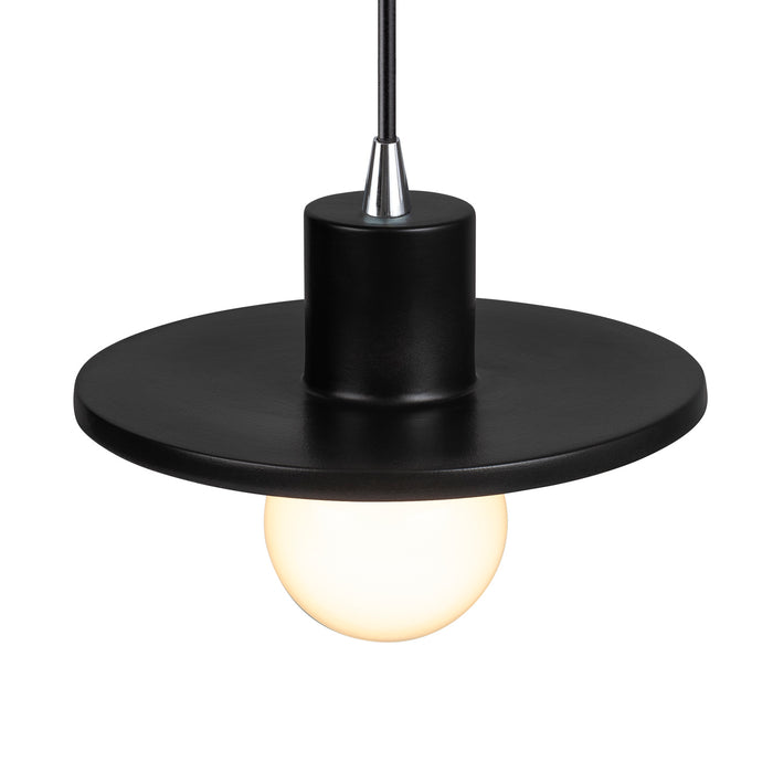 Justice Designs - CER-6325-CRB-CROM-BKCD - One Light Pendant - Radiance - Carbon - Matte Black