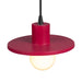 Justice Designs - CER-6325-CRSE-MBLK-BKCD - One Light Pendant - Radiance - Cerise