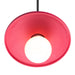 Justice Designs - CER-6325-CRSE-MBLK-BKCD - One Light Pendant - Radiance - Cerise