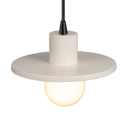 Justice Designs - CER-6325-MAT-MBLK-BKCD - One Light Pendant - Radiance - Matte White