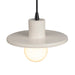 Justice Designs - CER-6325-MTGD-MBLK-BKCD - One Light Pendant - Radiance - Matte White with Champagne Gold